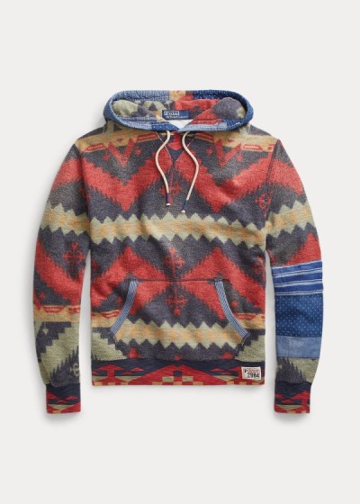 Men's Polo Ralph Lauren Patchwork Fleece Hoodies | 423561XVZ